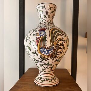 Outeiro Águeda Hand Painted Rooster Pitcher Portuguese Pottery